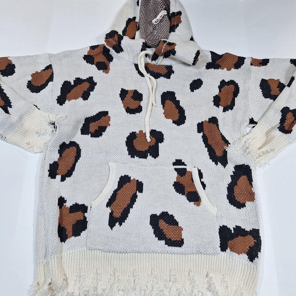 Hayden Brown and Cream Knit Sweater